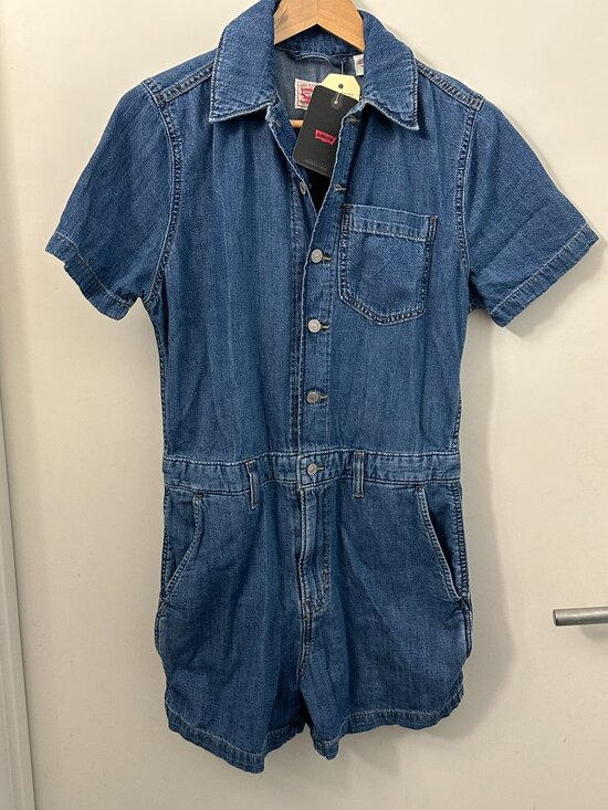 Levi's Pants - NEW NWT Levi's Heritage Romper Women Size XS Denim Short Sleeve Button Jumpsuit